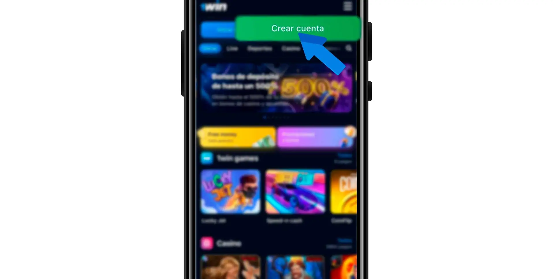 Inicie la aplicación y registre una cuenta