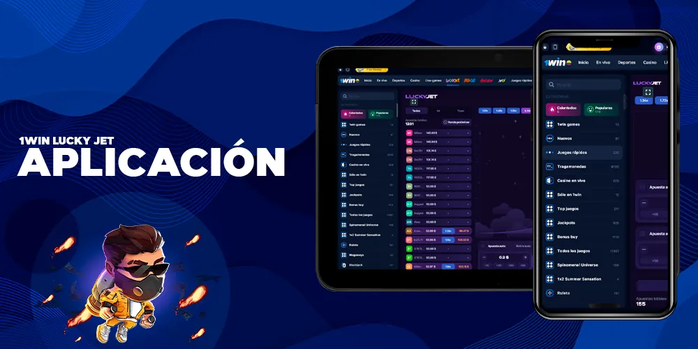 Aplicación móvil 1Win Lucky Jet